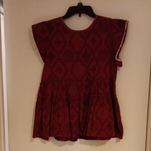 Womens Burgundy Top